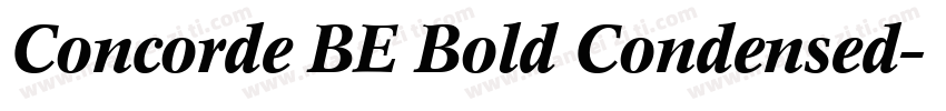 Concorde BE Bold Condensed字体转换